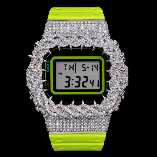 RichesWatch- Boitiers Casio G-Shock DW 5600 - Moissanite VVS1 Silver925