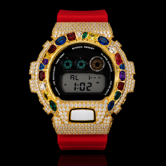 Boitier Casio G-Shock DW6900 Rainbow Moissanite VVS1 - RichesWatch