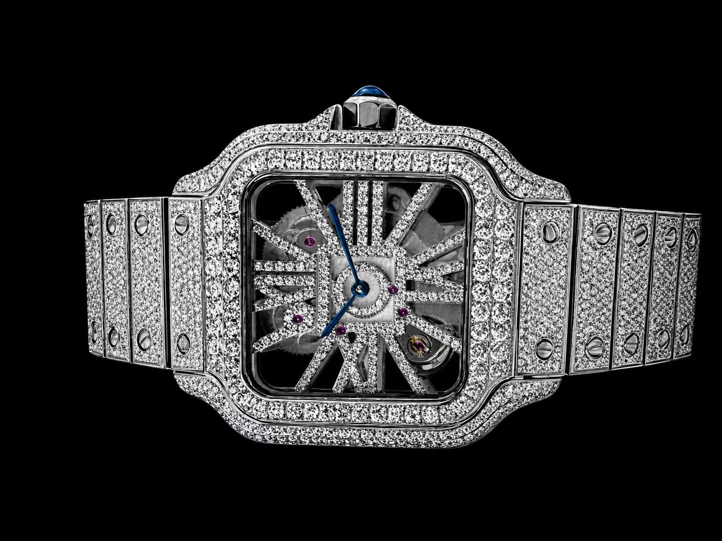 Skeleton Moissanite Full VVS1 Moissanite Quality AAA by RichesWatch