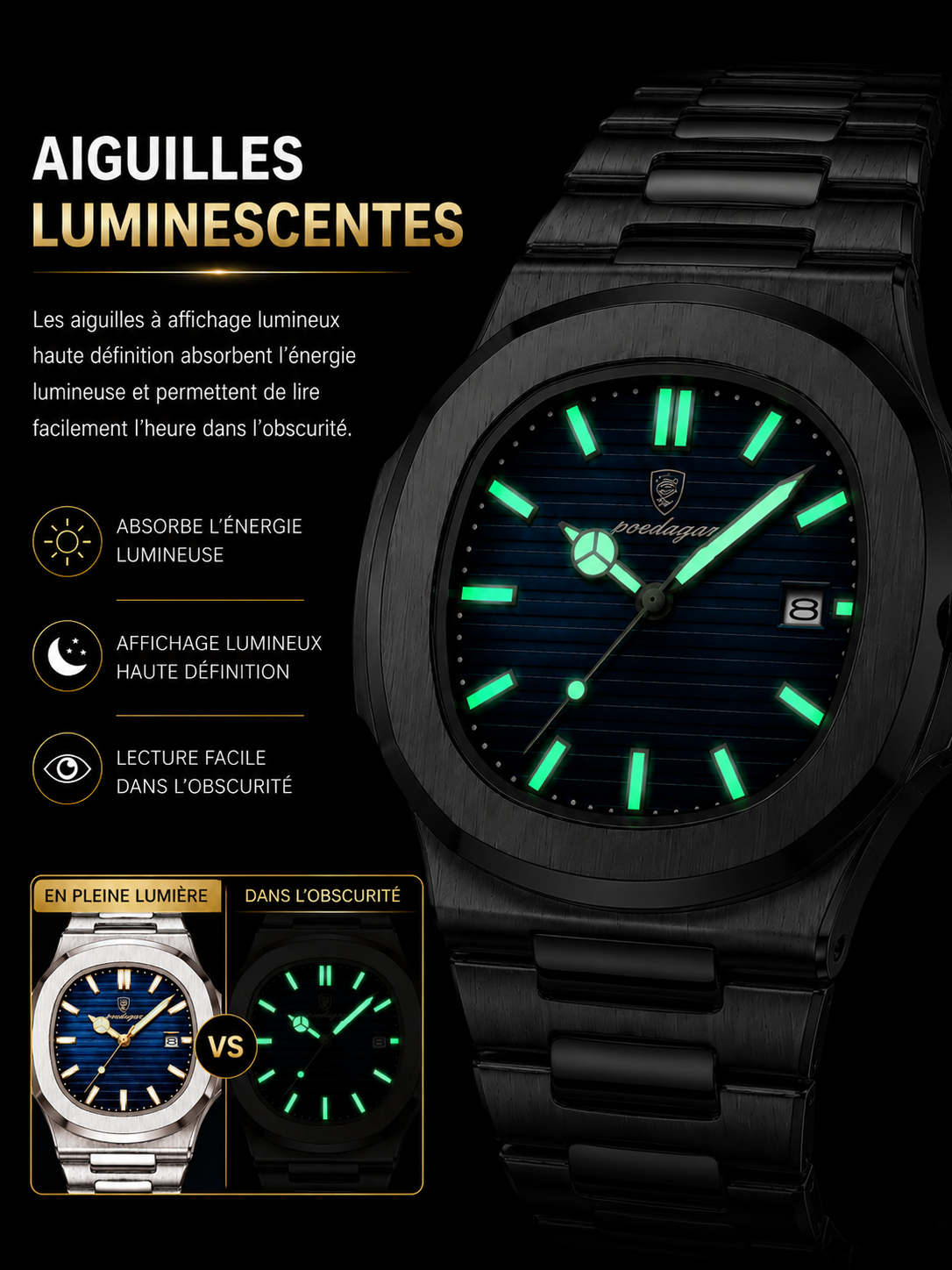 Montre de luxe - POEDAGAR 613