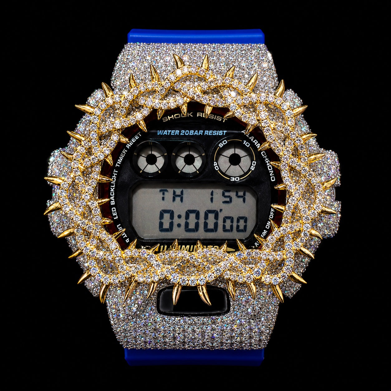 Boitier Casio G-Shock DW6900 VVS Gold White Moissanite VVS1