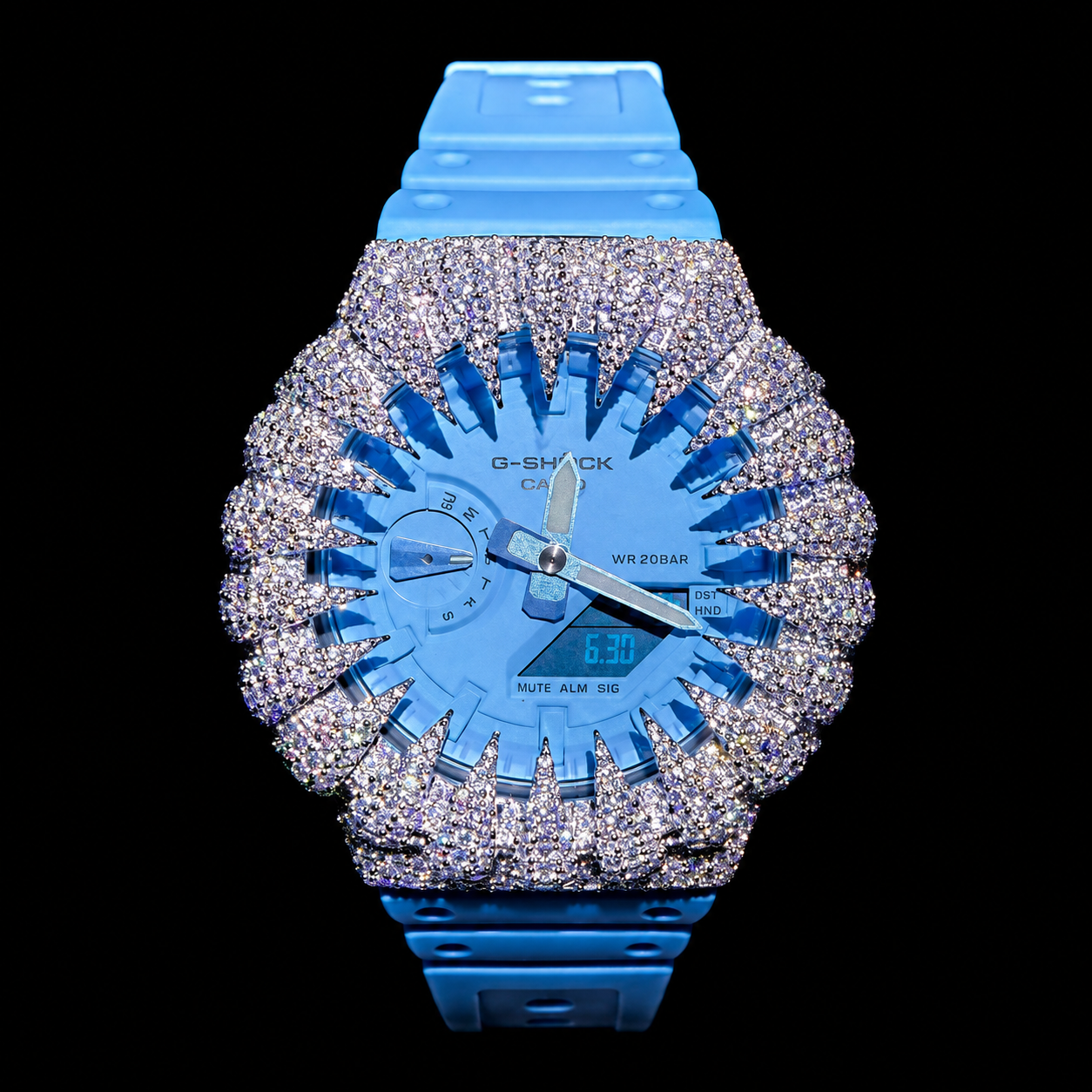 Boitier Casio G-Shock GA2100 Moissanite VVS1 - RichesWatch